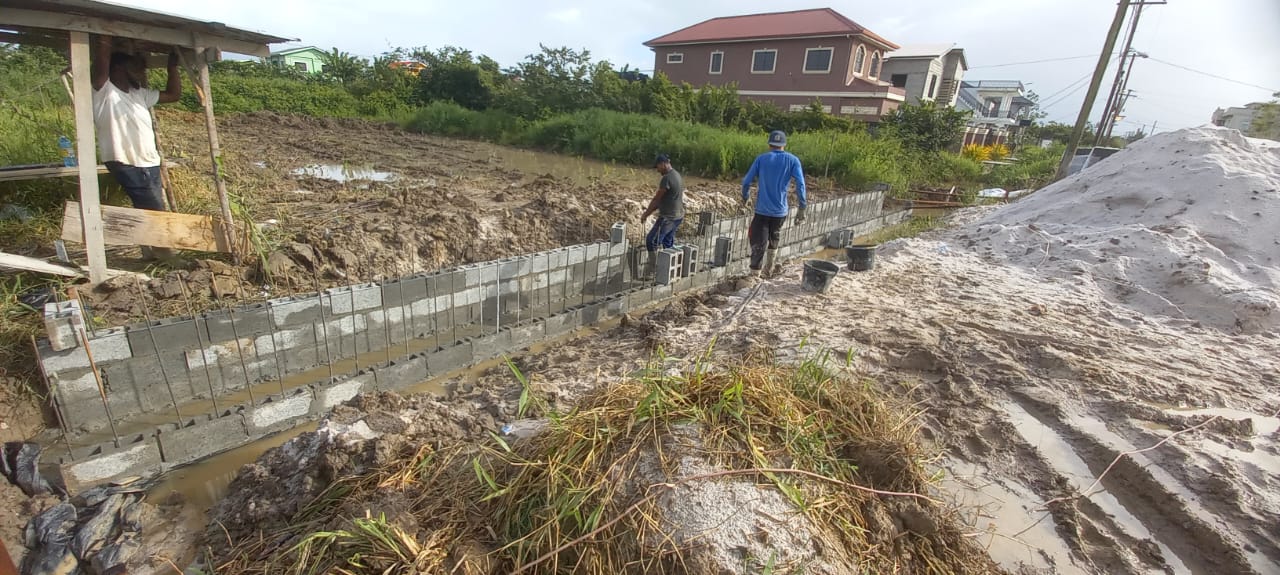 Foundation blockwork underway at the Providence residential project